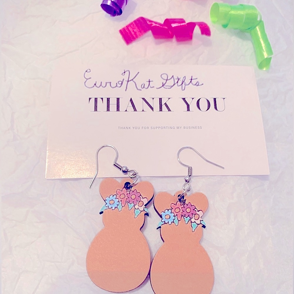 TODAY Sale$10Colorful Easter Earrings Wood Acrylic Stainless Earwires o…